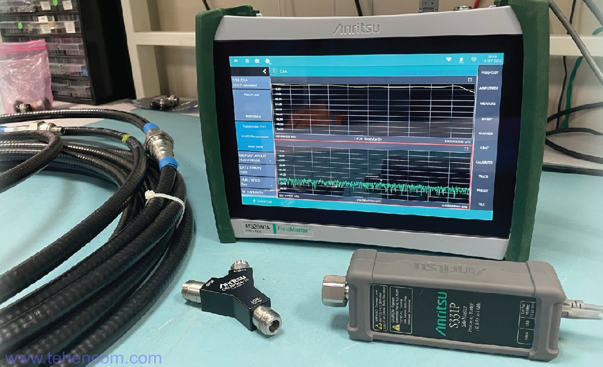 Anritsu MS2080A разом з аналізатором антен Anritsu S331P