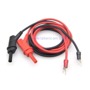 Pair of cables ITECH IT-E30110-BY, 1 m, 10 A, banana plug - U type terminal