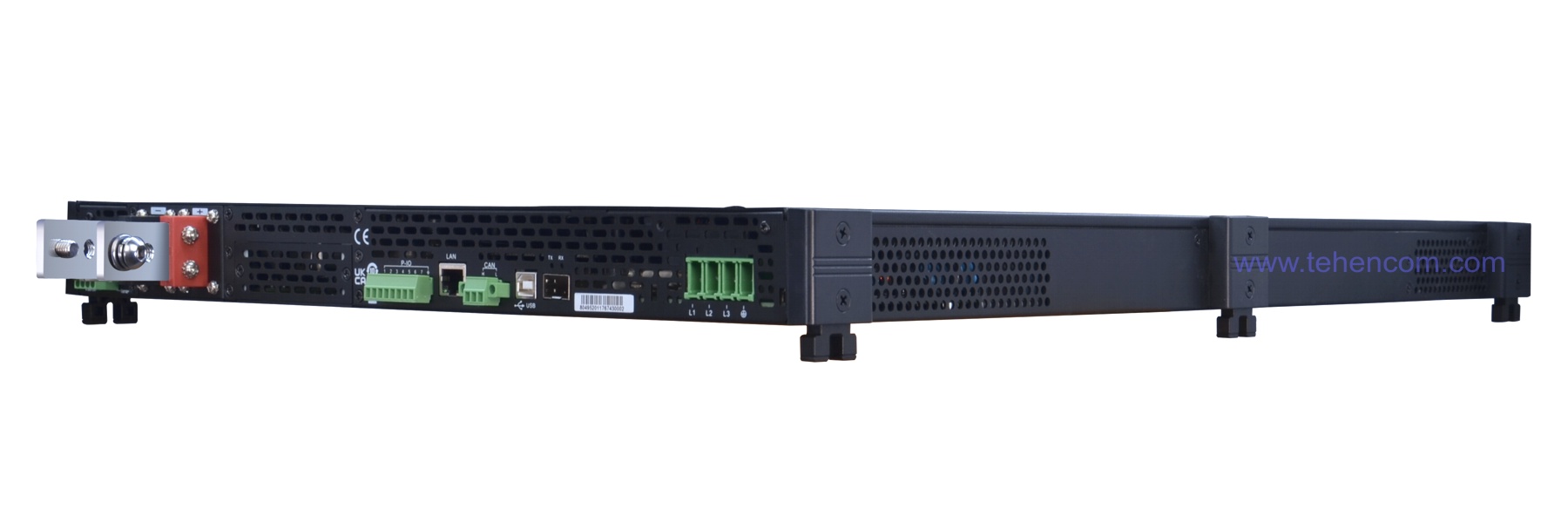 Typical ITECH IT-M3900C series power supply (1U height, side view 3)