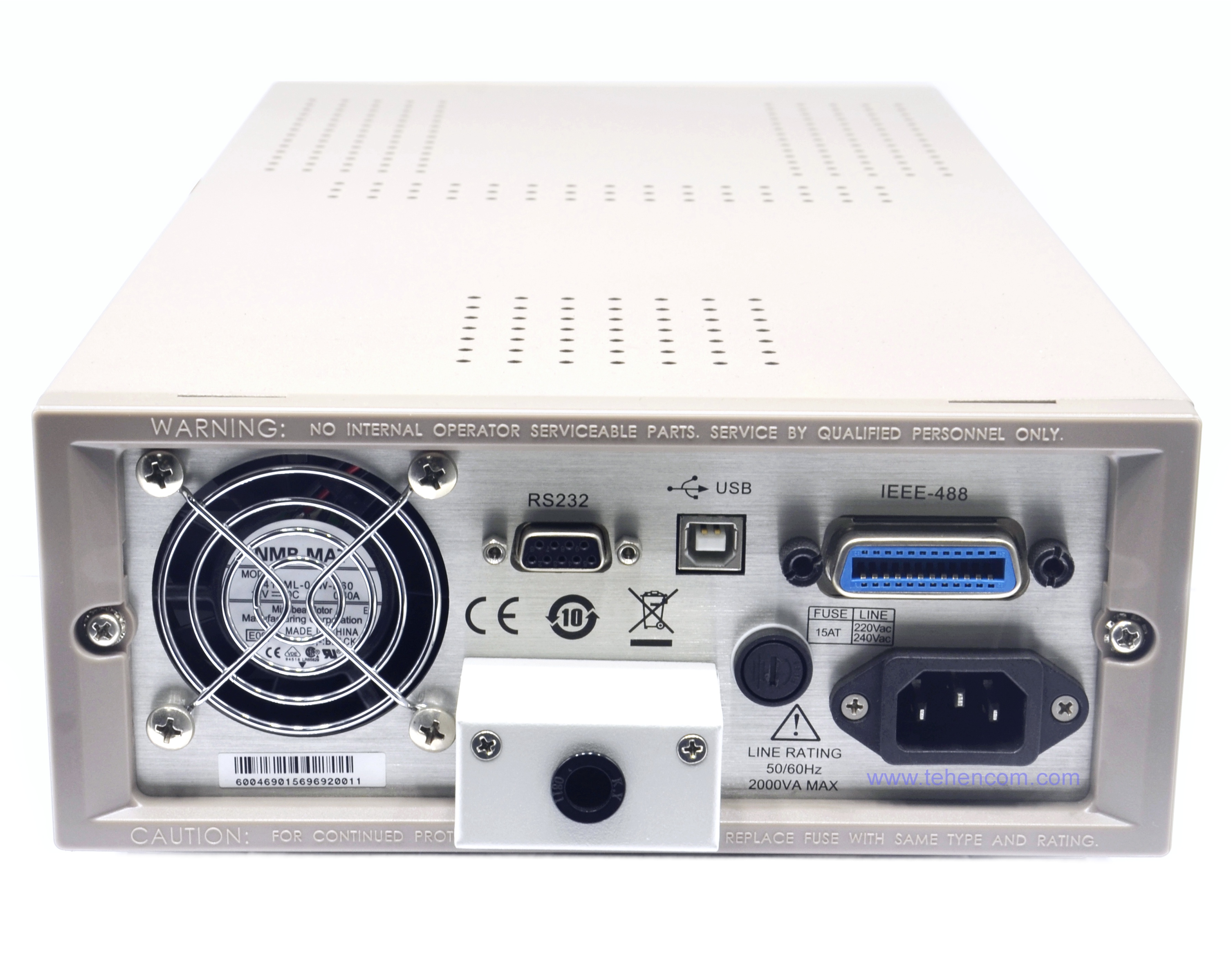 Typical power supply of the ITECH IT6700H series (up to 1500 W, back view)