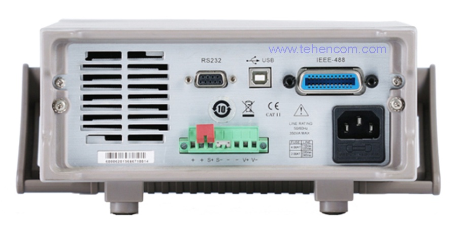 Typical stabilized power supply of the ITECH IT6900A series (back view)