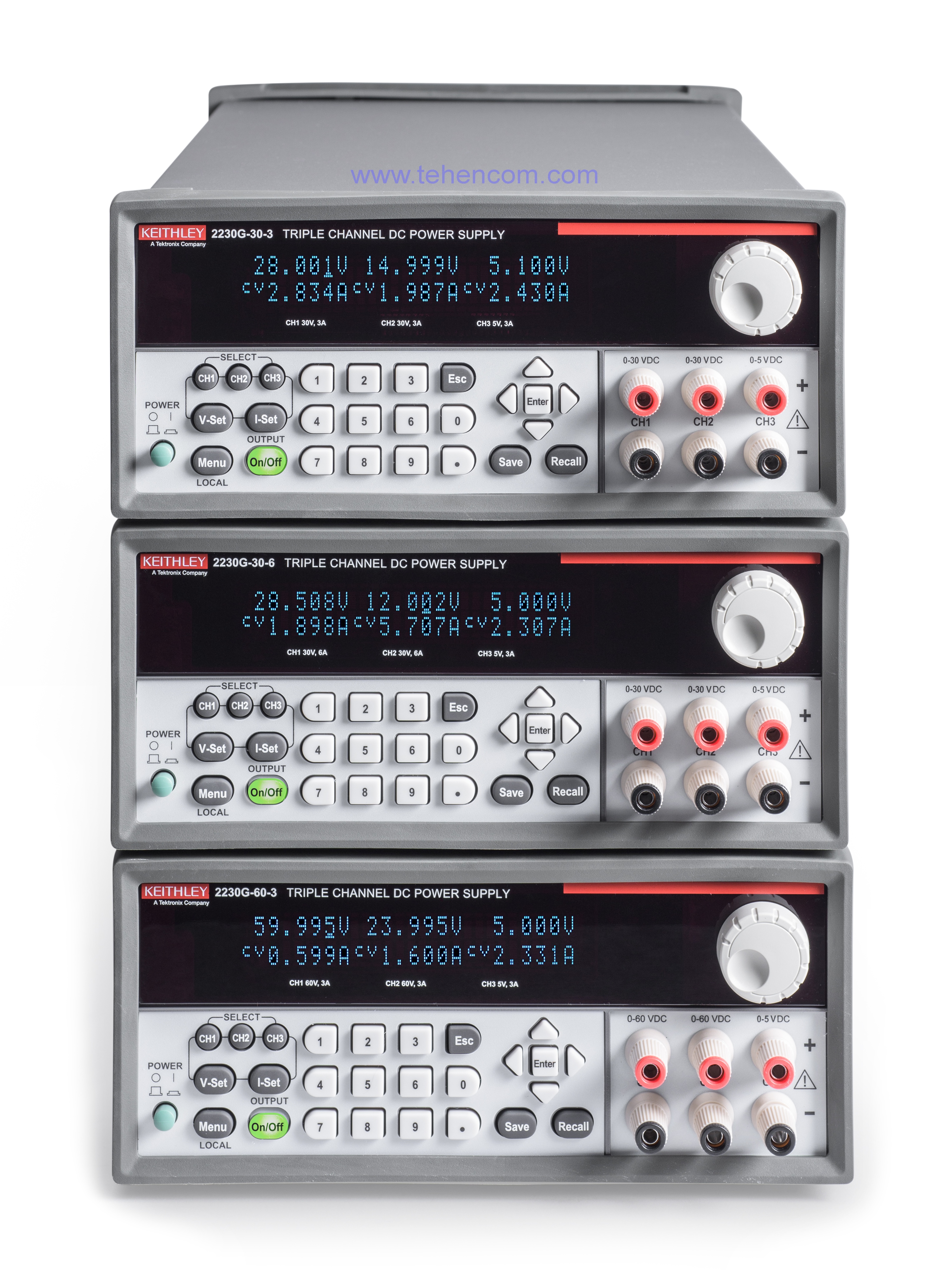 Три блока питания с гальванической развязкой серии Keithley 2230