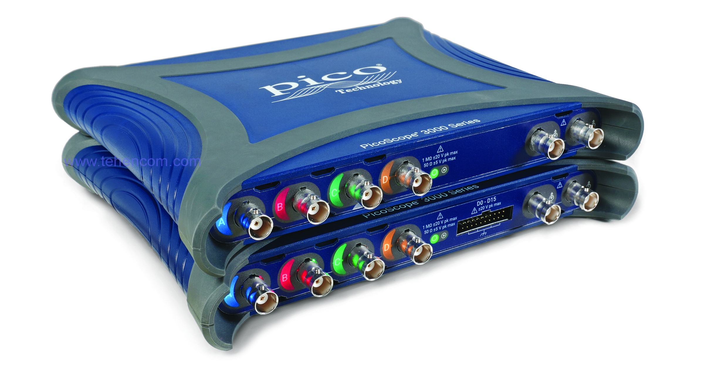 Pico Technology PicoScope 3000E – a series of USB oscilloscopes up to 500 MHz with 5 GS/s sample rate and up to 10-bit hardware resolution Pico Technology PicoScope 3000E series of USB oscilloscopes
