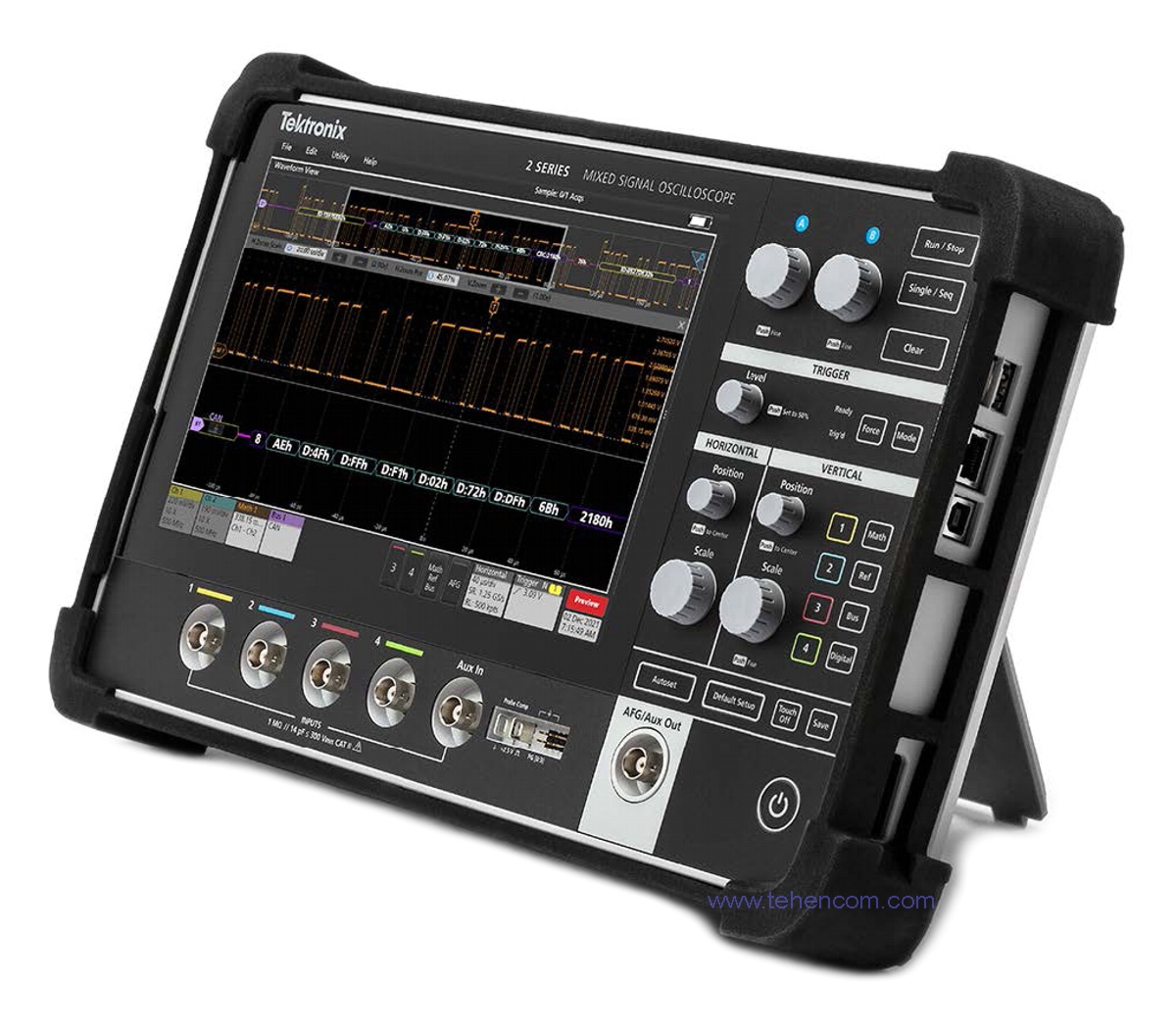 Tektronix MSO2 oscilloscope in protective case